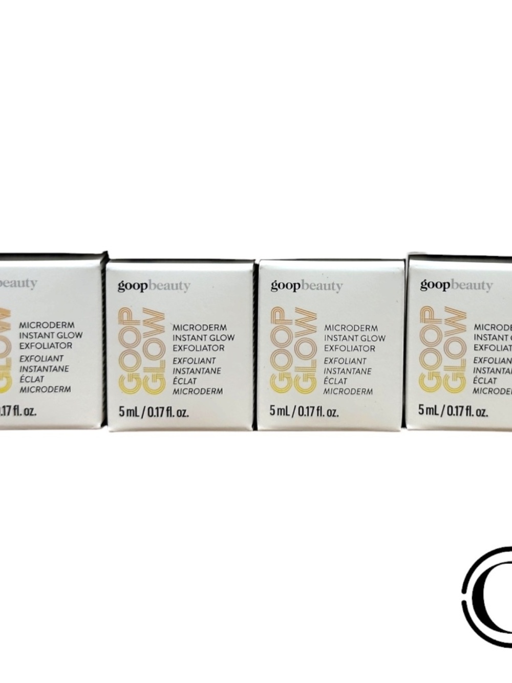 LOT OF 4 Goop Beauty Microderm Instant Glow Exfoliator Mini 5ml NIB